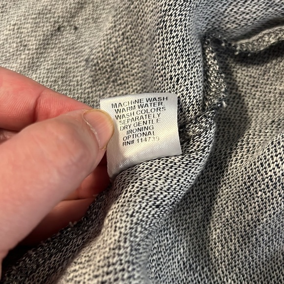 FLAX Linen Skirt in Navy Blue and White Weave in Size P - Picture 8 of 9